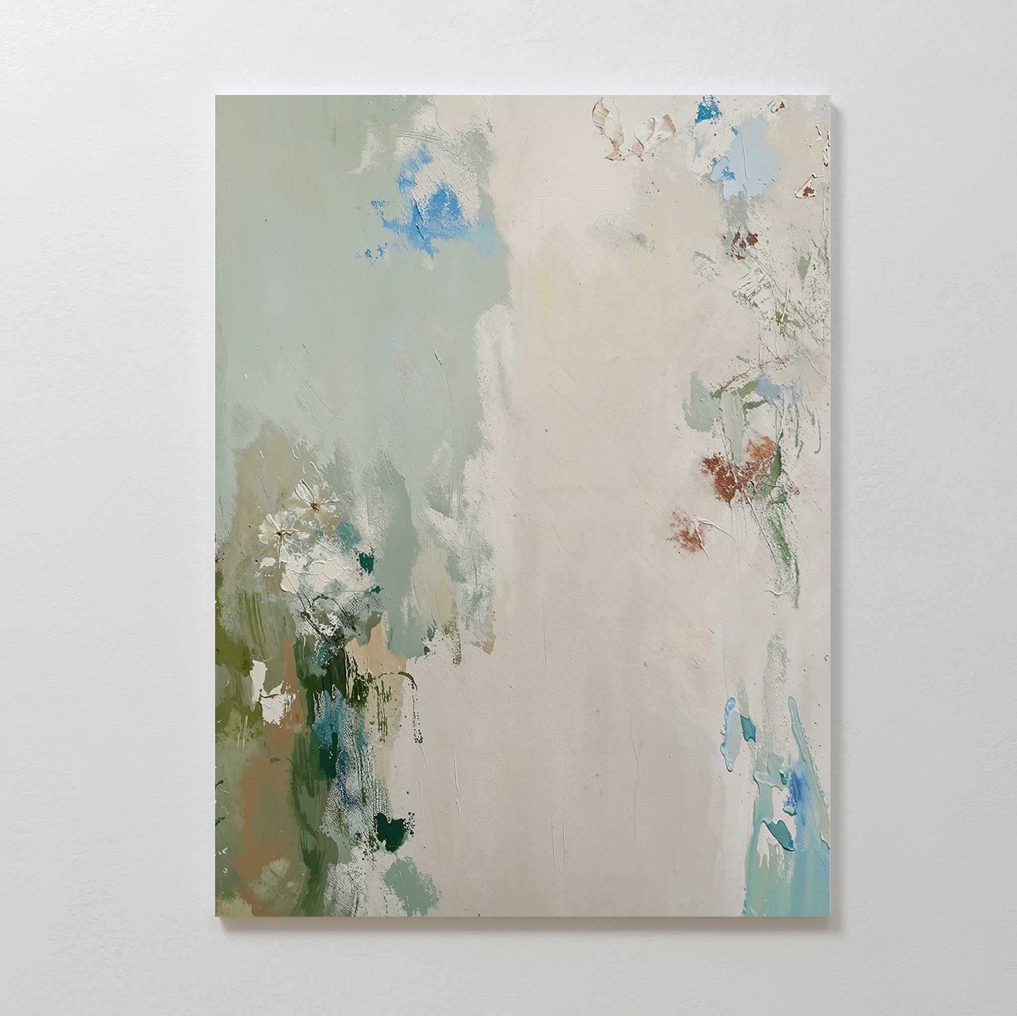 Whispers of the Quiet Garden – green botanical canvas wall art print by Aspire Prints