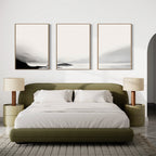 Whispers of the Highlands – Set of 3 Canvas Prints set of 3 – black and white landscape canvas wall art by Aspire Prints