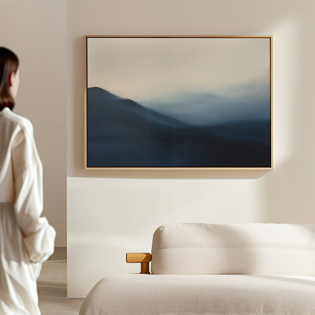 Whispers of the Hollow – blue landscape canvas wall art print by Aspire Prints