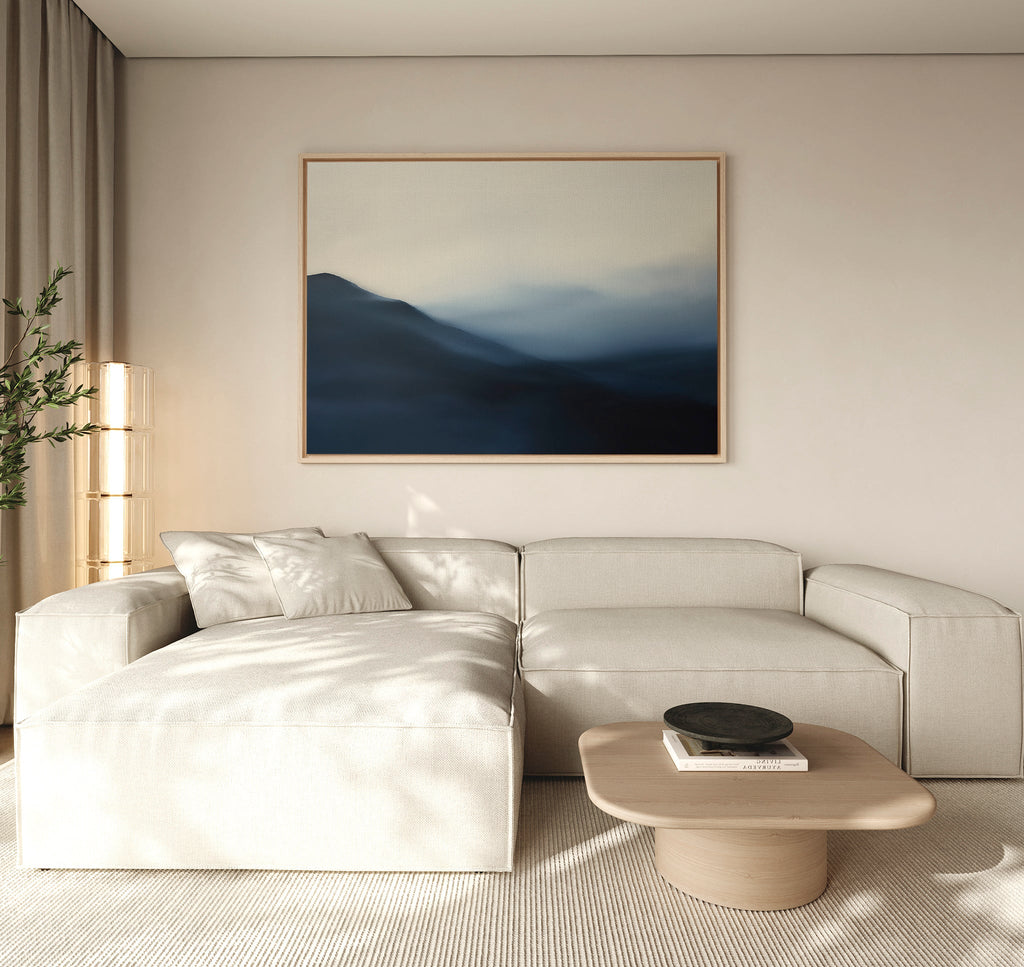 Whispers of the Hollow – blue landscape canvas wall art print by Aspire Prints