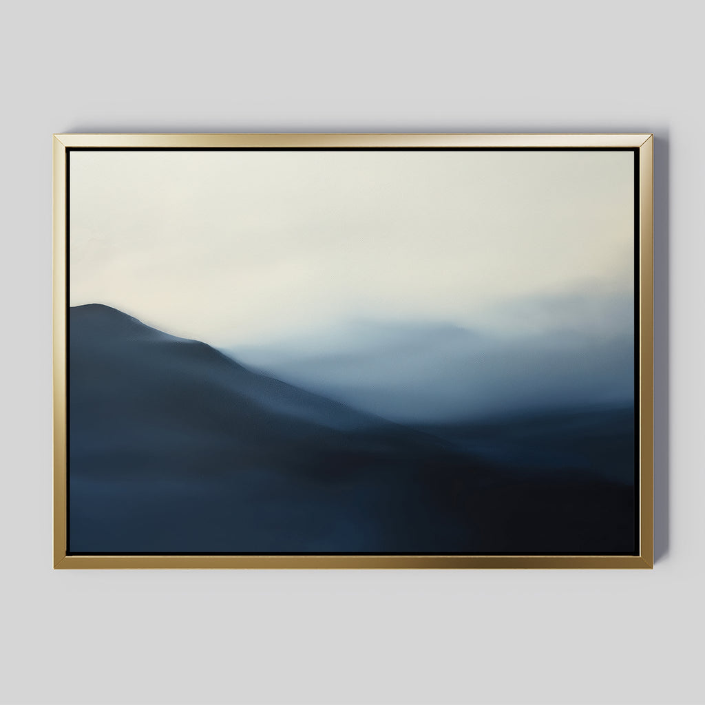 Whispers of the Hollow – blue landscape canvas wall art print by Aspire Prints