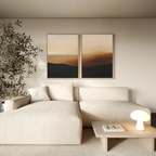 Whispers of Ochre – Set of 2 Canvas Prints set of 2 – earthy brown desert canvas wall art by Aspire Prints