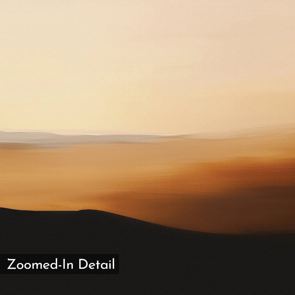 Ember Hills at Twilight – neutral-toned desert canvas wall art print by Aspire Prints