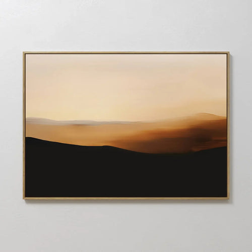 Ember Hills at Twilight – neutral-toned desert canvas wall art print by Aspire Prints