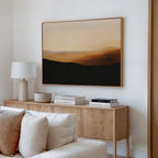 Ember Hills at Twilight – neutral-toned desert canvas wall art print by Aspire Prints