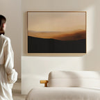 Ember Hills at Twilight – neutral-toned desert canvas wall art print by Aspire Prints