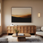 Ember Hills at Twilight – neutral-toned desert canvas wall art print by Aspire Prints