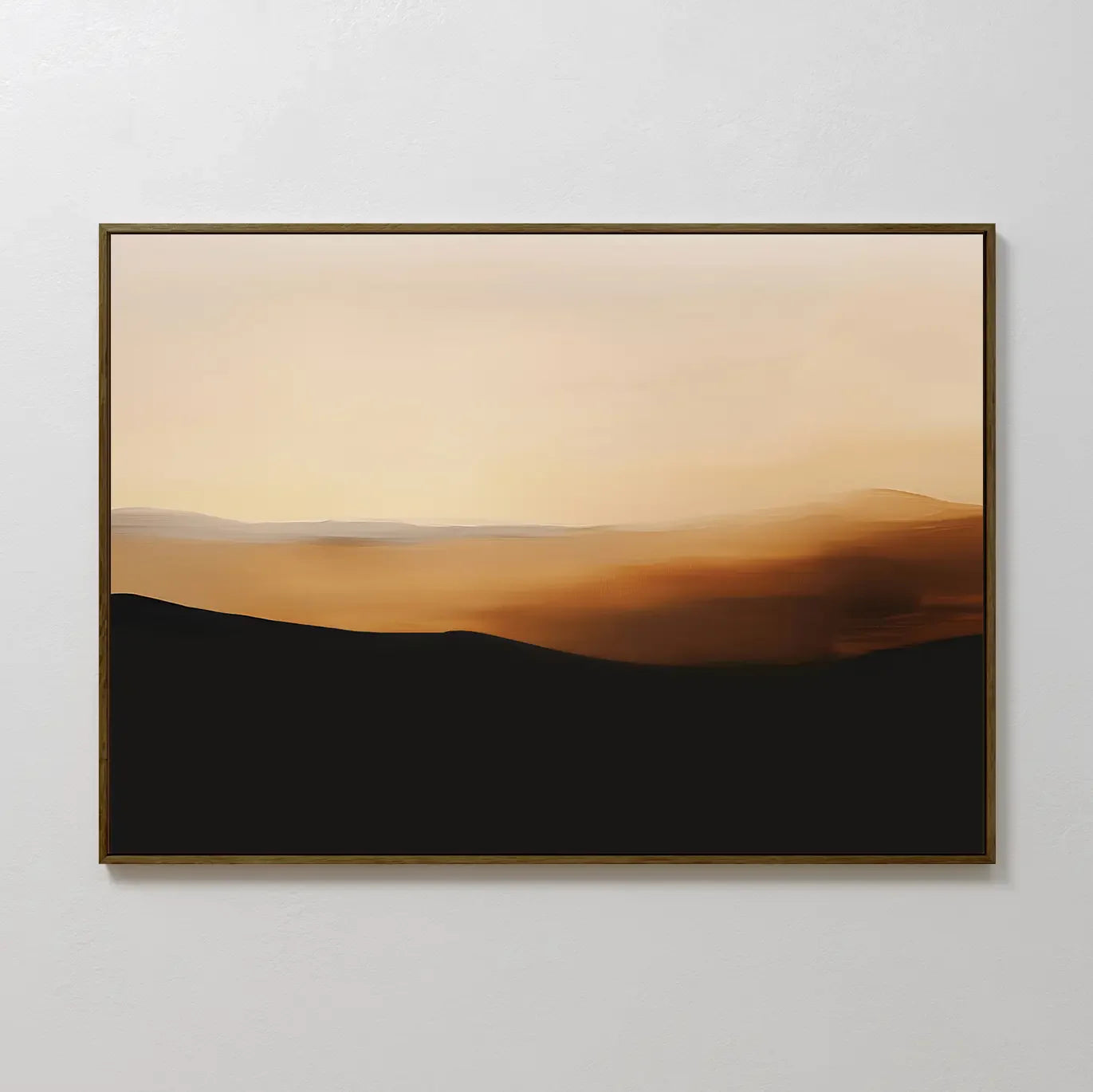 Ember Hills at Twilight – neutral-toned desert canvas wall art print by Aspire Prints