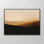 Ember Hills at Twilight – neutral-toned desert canvas wall art print by Aspire Prints