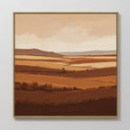 Amber Drift – neutral-toned desert canvas wall art print by Aspire Prints