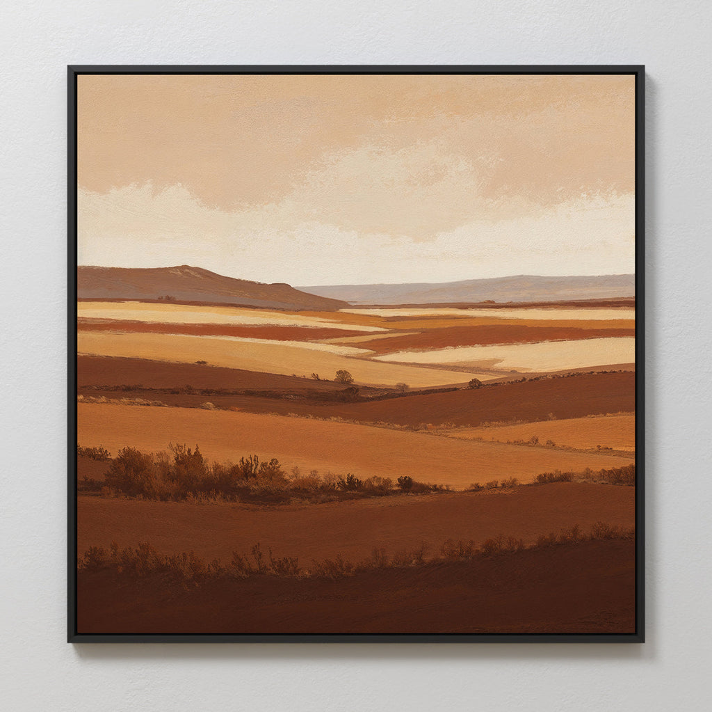 Amber Drift – neutral-toned desert canvas wall art print by Aspire Prints