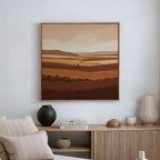 Amber Drift – neutral-toned desert canvas wall art print by Aspire Prints