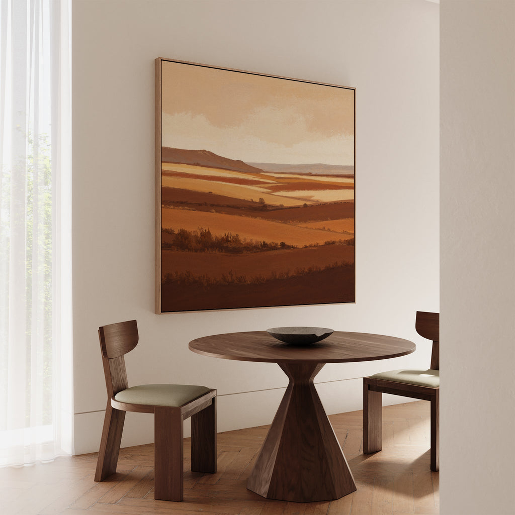 Amber Drift – neutral-toned desert canvas wall art print by Aspire Prints
