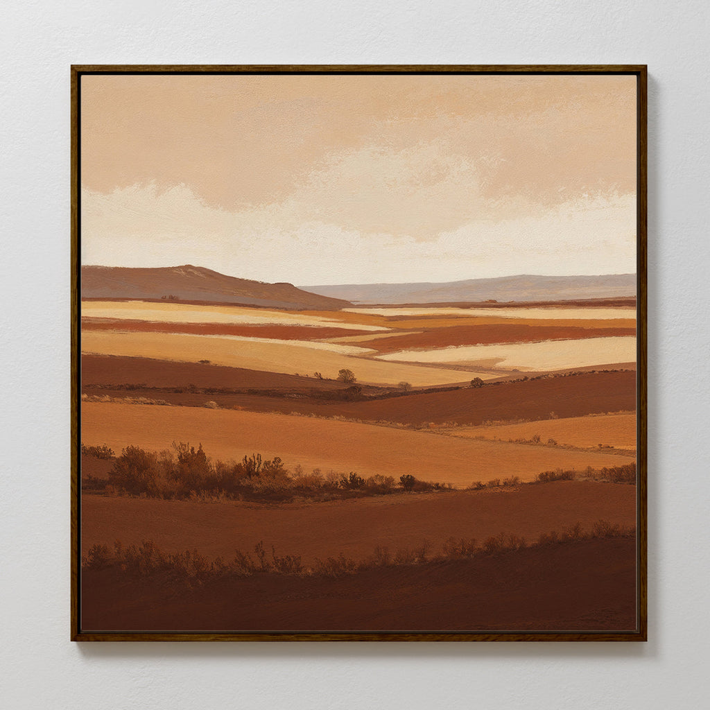 Amber Drift – neutral-toned desert canvas wall art print by Aspire Prints