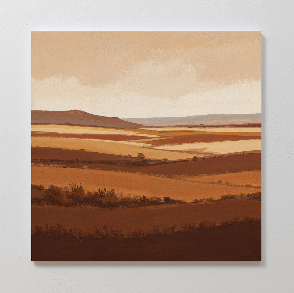 Amber Drift – neutral-toned desert canvas wall art print by Aspire Prints