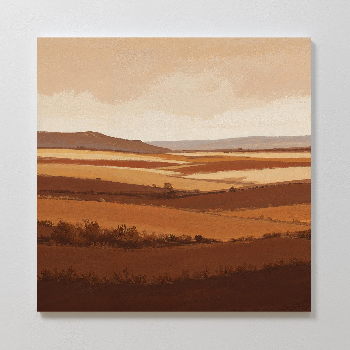 Amber Drift – neutral-toned desert canvas wall art print by Aspire Prints