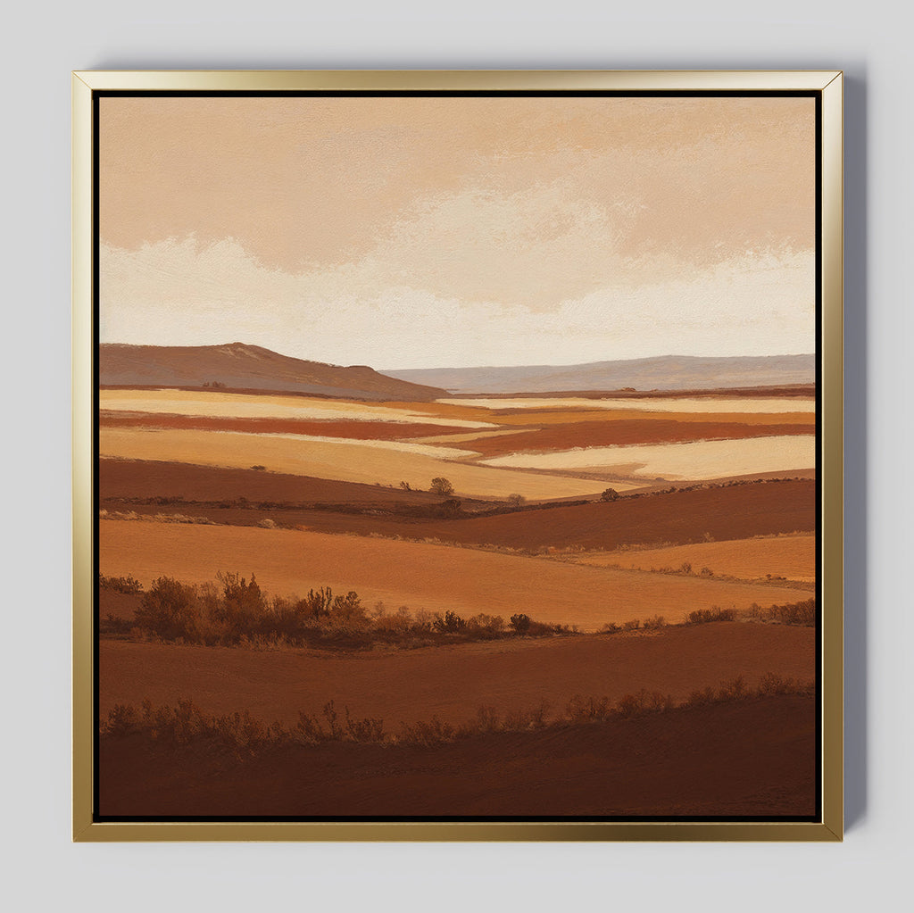 Amber Drift – neutral-toned desert canvas wall art print by Aspire Prints