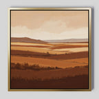 Amber Drift – neutral-toned desert canvas wall art print by Aspire Prints