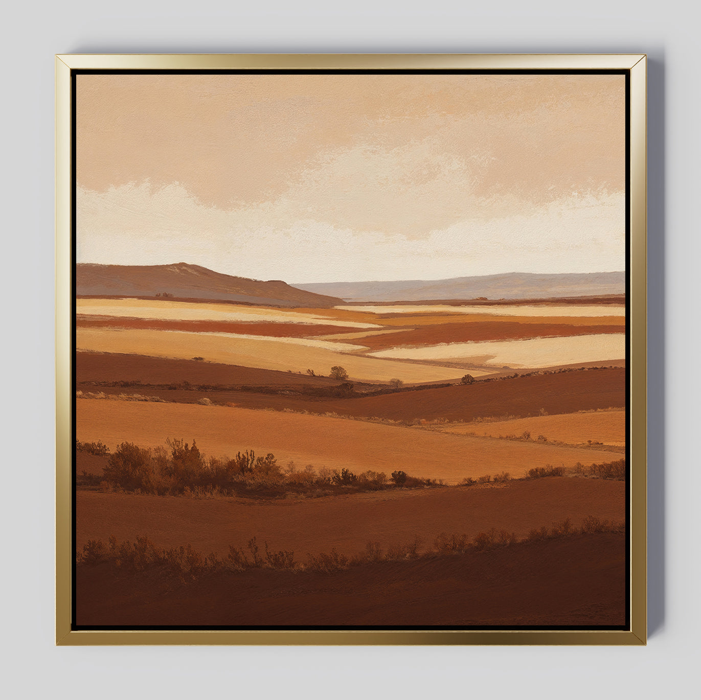 Amber Drift – neutral-toned desert canvas wall art print by Aspire Prints