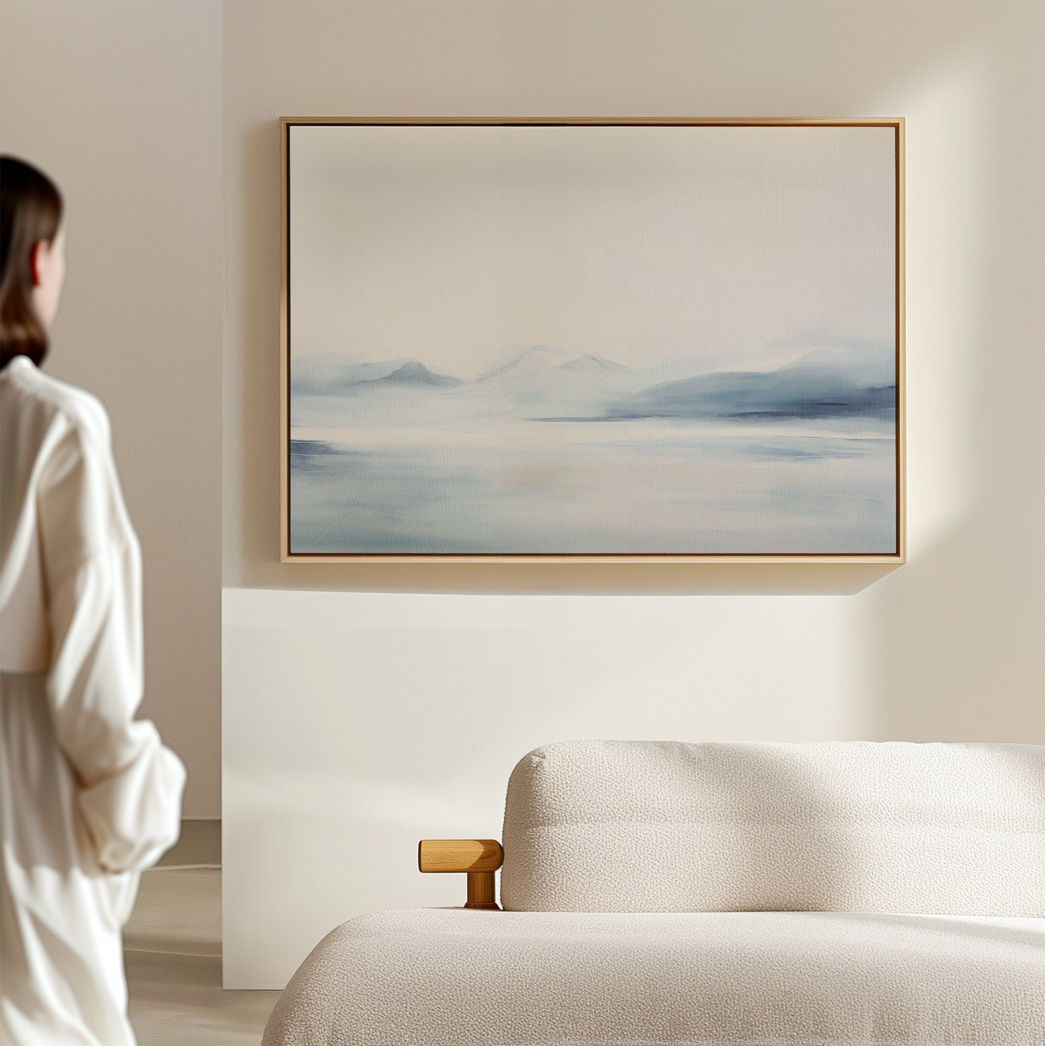 Whispers of the Frozen North – neutral-toned landscape canvas wall art print by Aspire Prints