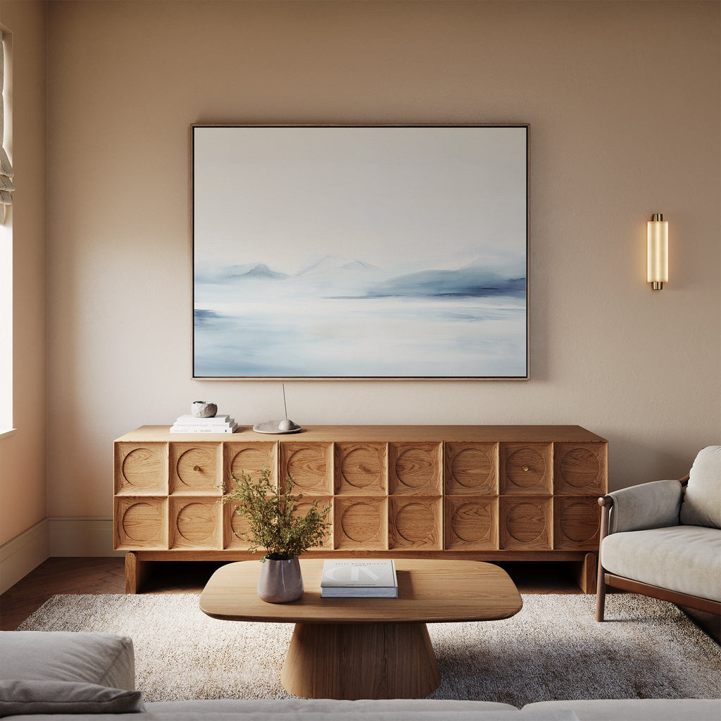 Whispers of the Frozen North – neutral-toned landscape canvas wall art print by Aspire Prints