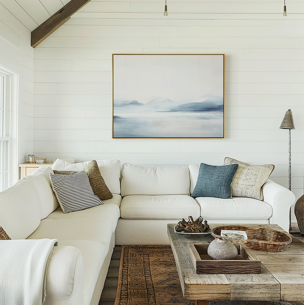 Whispers of the Frozen North – neutral-toned landscape canvas wall art print by Aspire Prints