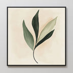 Whisper of the Wild Leaf – green botanical canvas wall art print by Aspire Prints