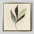 Whisper of the Wild Leaf – green botanical canvas wall art print by Aspire Prints