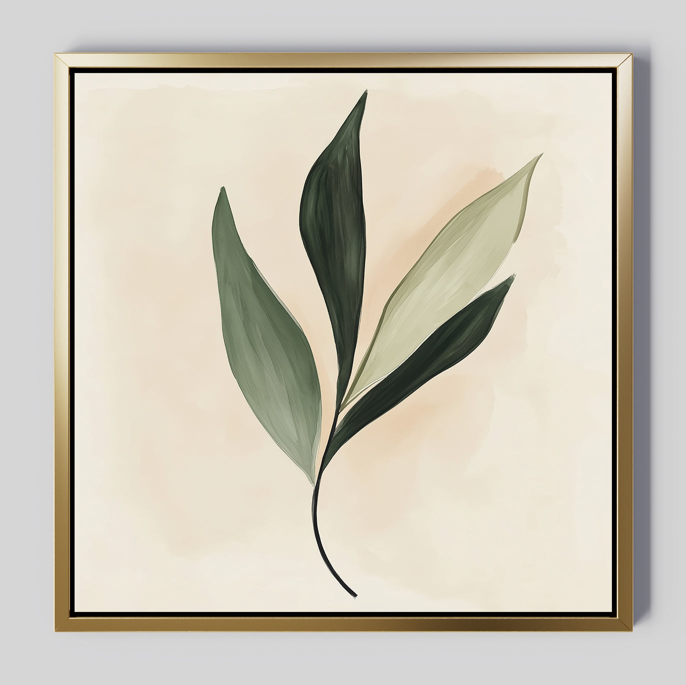 Whisper of the Wild Leaf – green botanical canvas wall art print by Aspire Prints