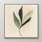 Whisper of the Wild Leaf – green botanical canvas wall art print by Aspire Prints