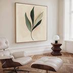Whisper of the Wild Leaf – green botanical canvas wall art print by Aspire Prints