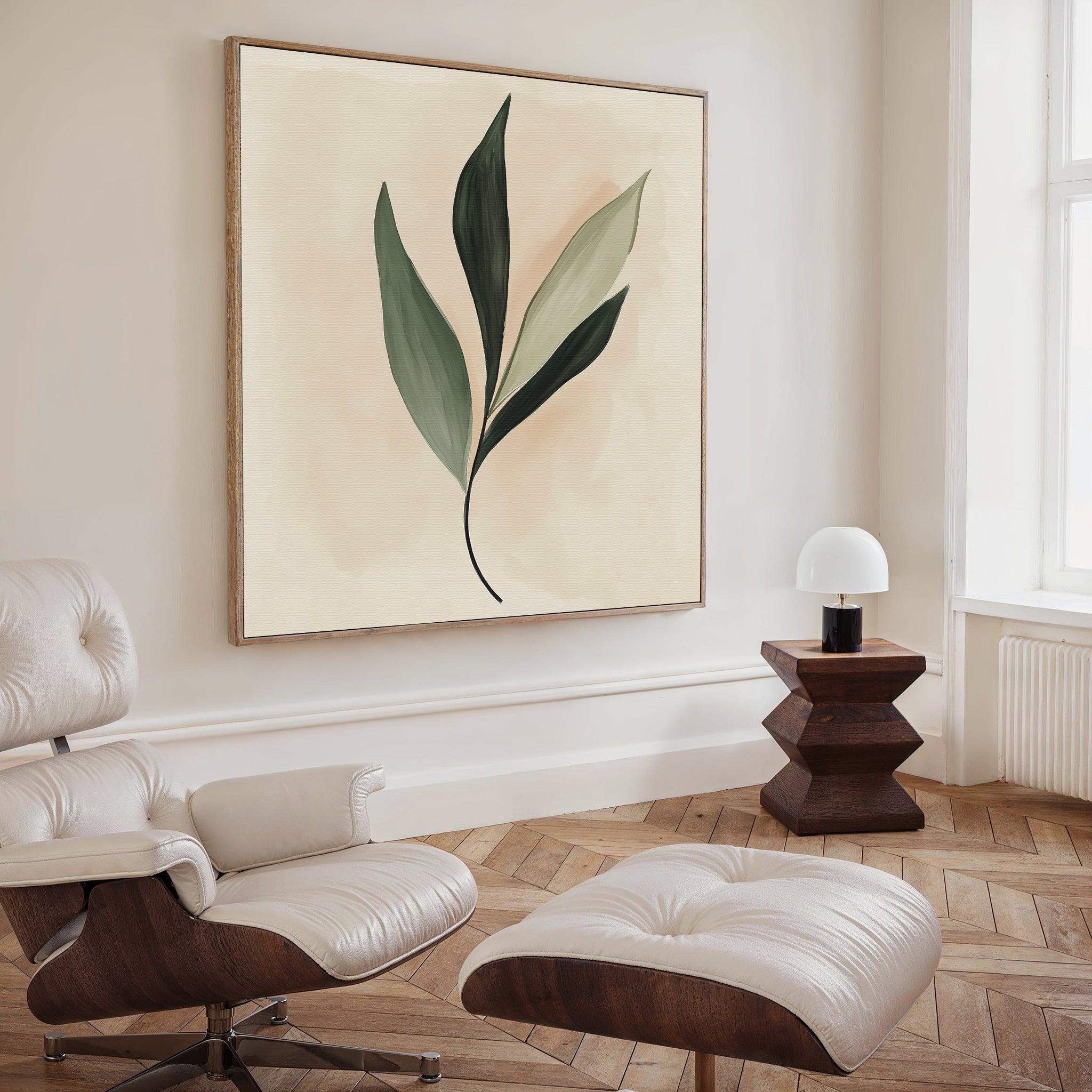 Whisper of the Wild Leaf – green botanical canvas wall art print by Aspire Prints