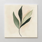 Whisper of the Wild Leaf – green botanical canvas wall art print by Aspire Prints