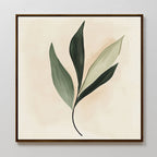 Whisper of the Wild Leaf – green botanical canvas wall art print by Aspire Prints