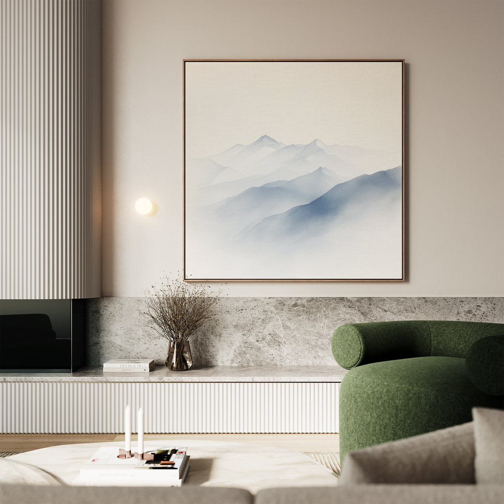 Whispers of the Highlands – blue landscape canvas wall art print by Aspire Prints
