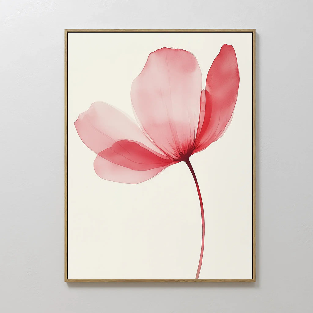 Whisper of Petals – blush pink botanical canvas wall art print by Aspire Prints