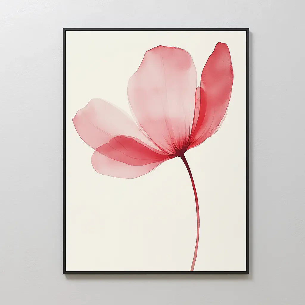 Whisper of Petals – blush pink botanical canvas wall art print by Aspire Prints