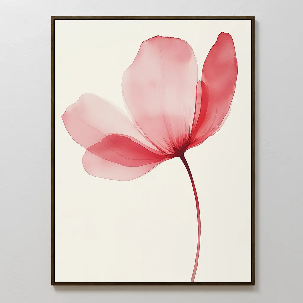 Whisper of Petals – blush pink botanical canvas wall art print by Aspire Prints