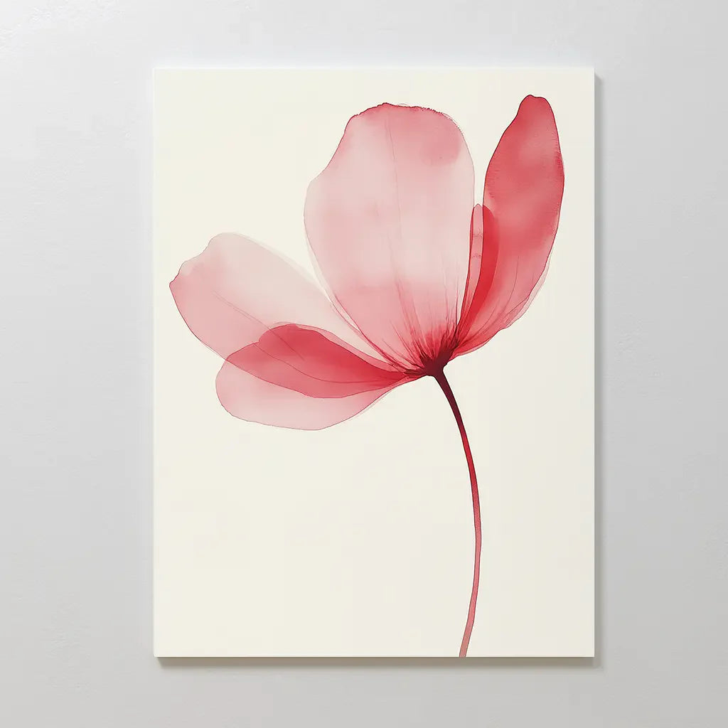 Whisper of Petals – blush pink botanical canvas wall art print by Aspire Prints