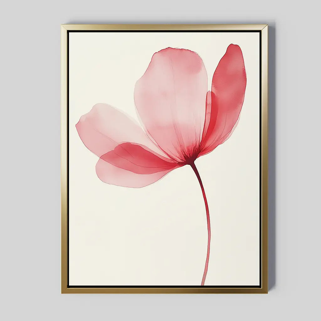 Whisper of Petals – blush pink botanical canvas wall art print by Aspire Prints