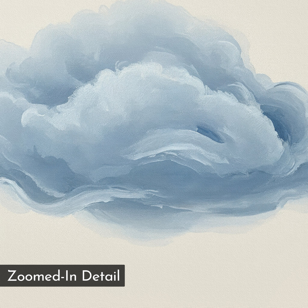 Whisper of the Sky – neutral-toned cloud canvas wall art print by Aspire Prints