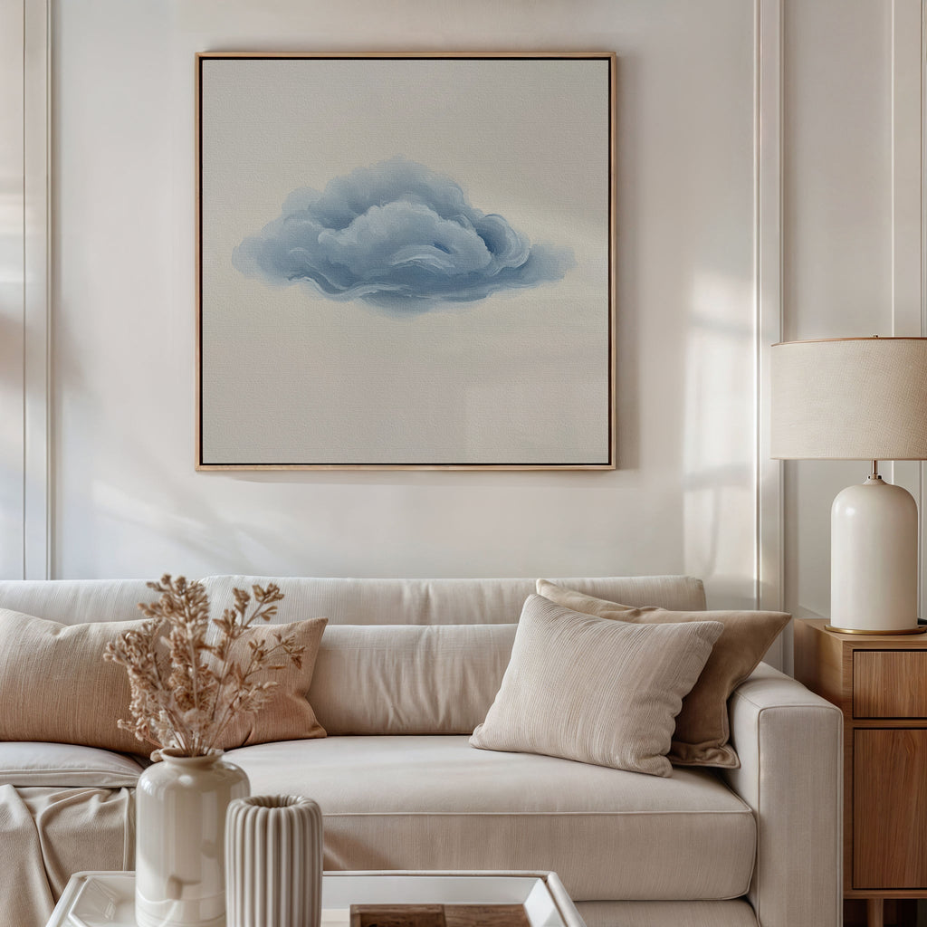 Whisper of the Sky – neutral-toned cloud canvas wall art print by Aspire Prints