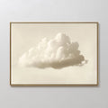 Whisper of the Drifting Sky – beige and white cloud canvas wall art print by Aspire Prints