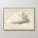 Whisper of the Drifting Sky – beige and white cloud canvas wall art print by Aspire Prints