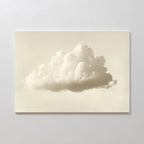 Whisper of the Drifting Sky – beige and white cloud canvas wall art print by Aspire Prints