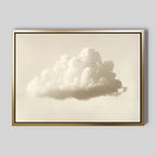 Whisper of the Drifting Sky – beige and white cloud canvas wall art print by Aspire Prints
