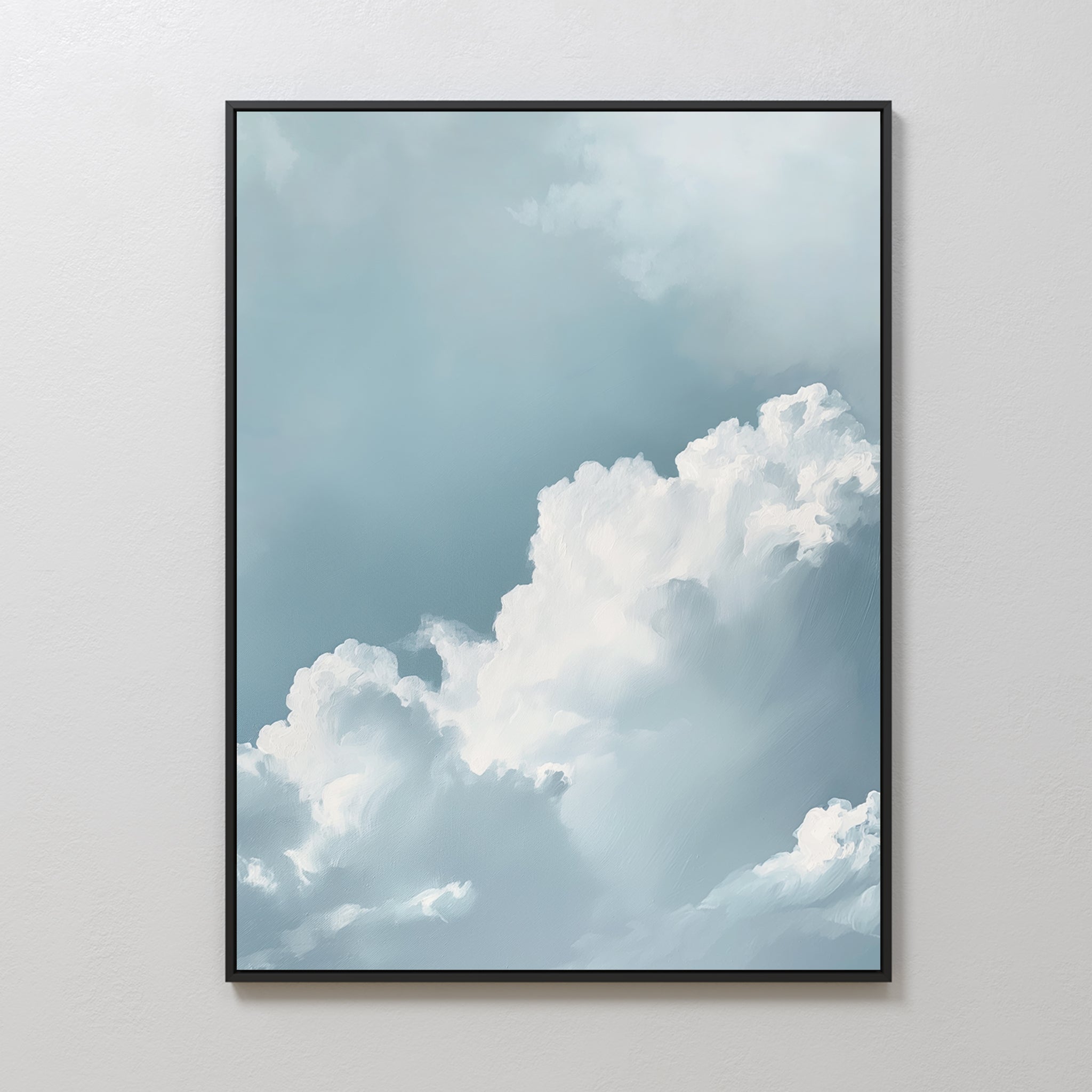 Whispers of the Open Sky – blue cloud canvas wall art print by Aspire Prints