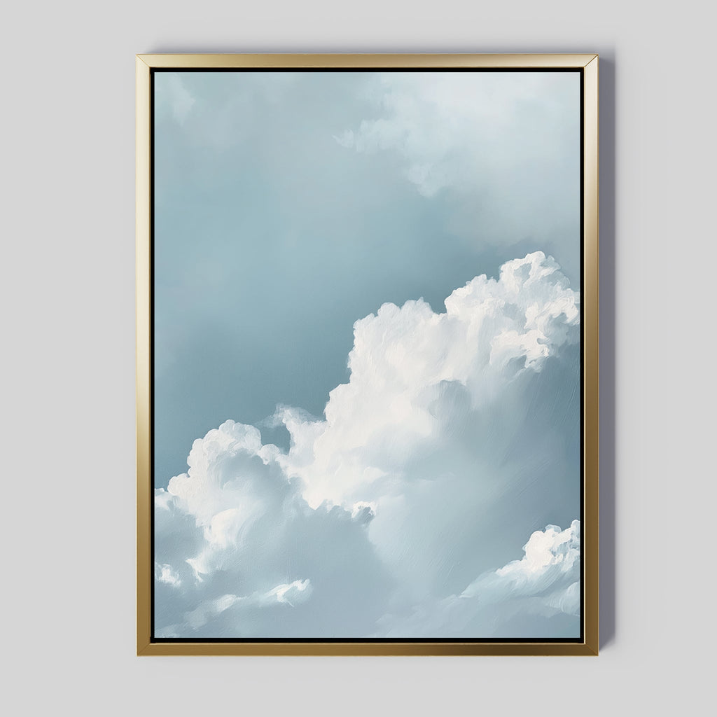 Whispers of the Open Sky – blue cloud canvas wall art print by Aspire Prints