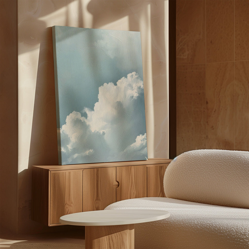 Whispers of the Open Sky – blue cloud canvas wall art print by Aspire Prints