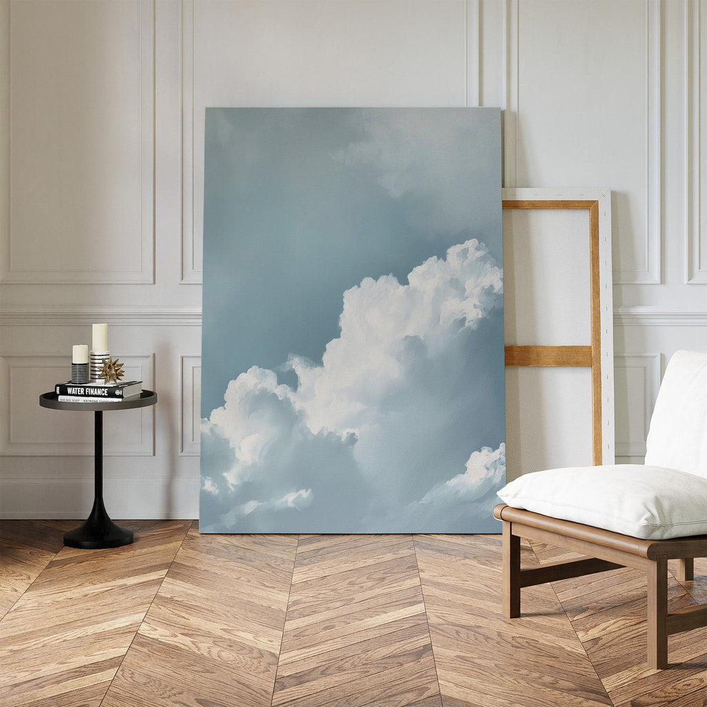Whispers of the Open Sky – blue cloud canvas wall art print by Aspire Prints